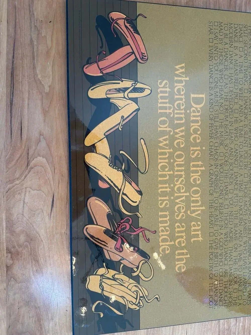 Vintage 1982 Kenneth Grooms‎ Dance Ballet Art Plaque 18x23